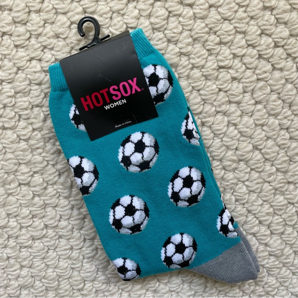 Hot Sox casual socks with soccer ball motif